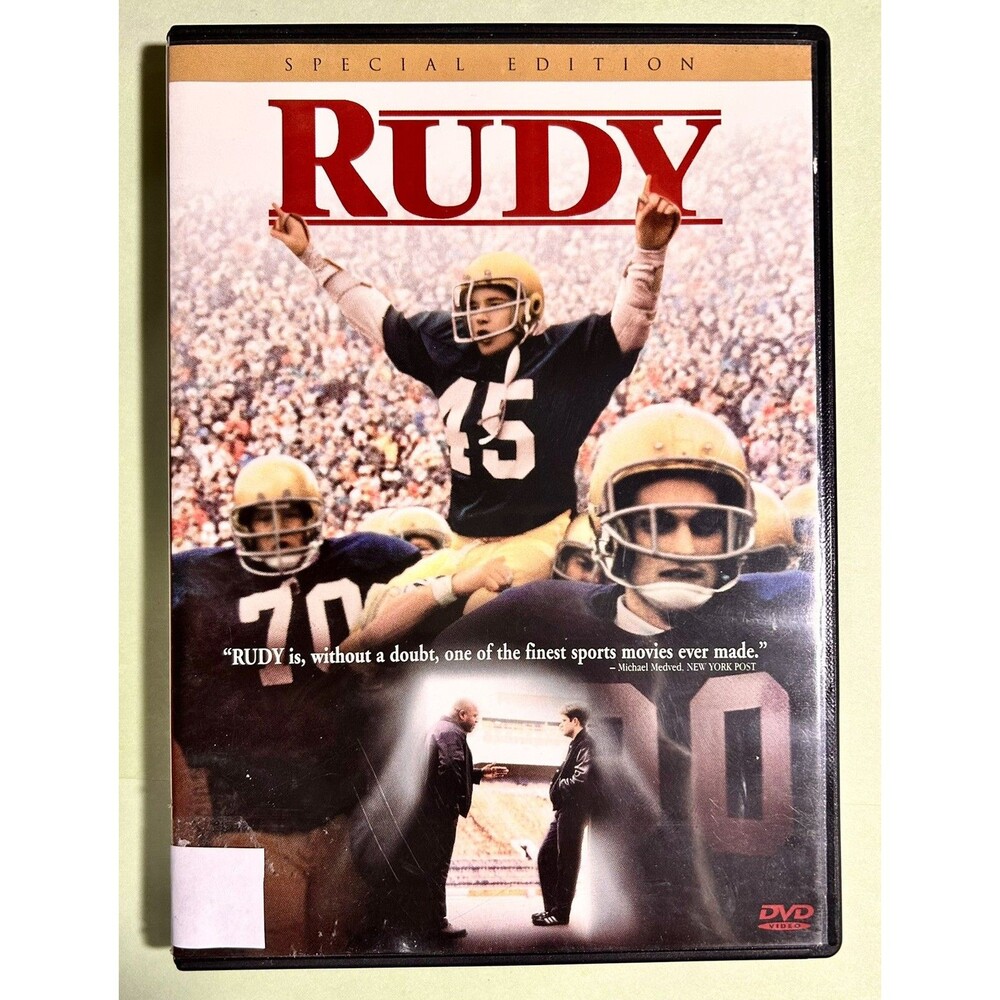 RUDY DVD NMint +Bonus Free GAME DAY Football Notre Dame IRISH vs Stanford Pin - Picture 3 of 7